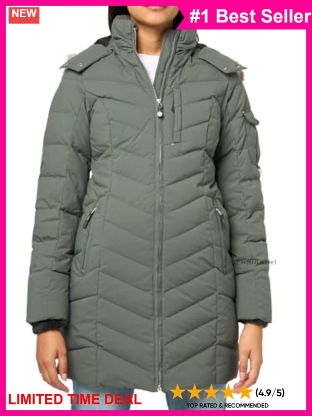 Eddie Bauer Sun Valley Down Parka Quilted Hooded Fitted Winter Coat